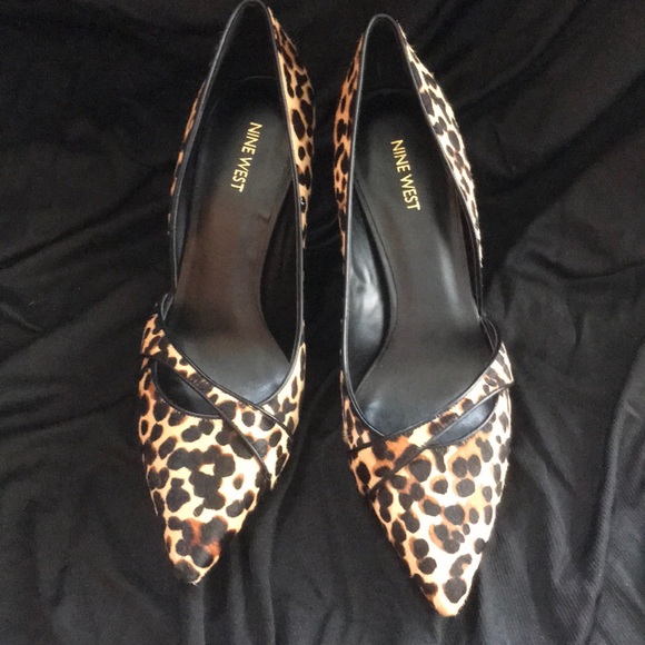 Calf skin leopard print Nine West held - size 11 - Picture 2 of 7